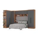 Ver imagem 6 de Conjunto Guarda-Roupa Modulado 10 Portas 6 Gavetas 7 Peças Yescasa Marrom/Nogal/Grafite