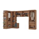 Ver imagem 5 de Conjunto Guarda-Roupa Modulado 10 Portas 6 Gavetas 7 Peças Yescasa Marrom/Nogal/Grafite