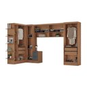 Ver imagem 5 de Conjunto Guarda-Roupa Modulado 10 Portas 6 Gavetas 7 Peças Yescasa Marrom/Nogal/Grafite