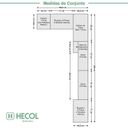 Ver imagem 3 de Conjunto Guarda-Roupa Modulado 10 Portas 6 Gavetas 7 Peças Yescasa Marrom/Nogal/Grafite