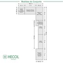 Ver imagem 3 de Conjunto Guarda-Roupa Modulado 10 Portas 6 Gavetas 7 Peças Yescasa Marrom/Nogal/Grafite