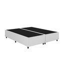 Ver imagem 1 de Cama Base Box Casal Bipartido Suede Branco 30x138x188
