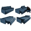 Ver imagem 7 de Sofá Sem Caixa Retrátil Reclinável 2,15m Cama inBox Versátil com Pillow Top e Molas Velusoft