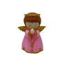 Kit Altar Porta Vela Escultura Anjo da Guarda - Selecione:anjo Guarda Criança Rosa - 5