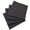 Ver imagem 1 de Kit 4 Guardanapos de Tecido Algodão Poá Preto 39cmx39cm