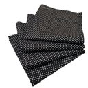 Ver imagem 3 de Kit 4 Guardanapos de Tecido Algodão Poá Preto 39cmx39cm