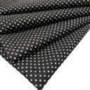 Ver imagem 2 de Kit 4 Guardanapos de Tecido Algodão Poá Preto 39cmx39cm
