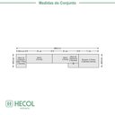 Ver imagem 4 de Conjunto de Guarda-roupa Modulado 5 Peças 7 Portas 6 Gavetas Viena Yescasa
