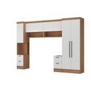 Ver imagem 2 de Conjunto de Guarda-Roupa Modulado 5 Peças 7 Portas 6 Gavetas Viena Yescasa Branco/Nogal
