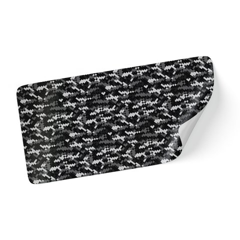 Adesivo Camuflado Preto e Branco Pixels 1,00x0,50m