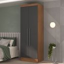 Ver mais imagens de Conjunto de Guarda-Roupa Modulado 5 Peças 7 Portas 6 Gavetas Viena Yescasa Marrom/Nogal/Grafite