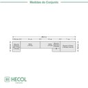 Ver imagem 4 de Conjunto de Guarda-roupa Modulado 5 Peças 7 Portas 6 Gavetas Viena Yescasa