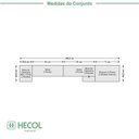 Ver imagem 3 de Conjunto de Guarda-Roupa Modulado 5 Peças 7 Portas 6 Gavetas Viena Yescasa Marrom/Nogal/Grafite