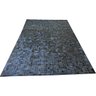 Tapete de couro preto natural 2,00x3,00 com borda peça 5x5cm - 1