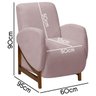 Poltrona da Mamãe para Amamentação Babi Quarto de Bebê Bouclê - Sofa Store:bouclê Rosa Bebê - 7