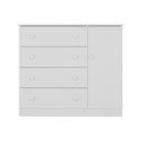 Ver imagem 3 de Cômoda Infantil 95cm 1 Porta e 4 Gavetas Encanto Multimóveis Mp4449 Branco Branco