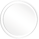 Ver imagem 1 de Espelho Multiuso Lapidado Pendurador Jateado Led Branco 50cm Redondo
