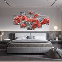 Ver imagem 5 de Kit 5 Placa Quadro Decorativo 3D Borda infinita Arte na Arte Santa Ceia 2 Rosas Vermelhas