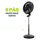 Ver imagem 4 de Ventilador de Coluna com Pé 57 cm Turbo 6 Pás 127V Silencioso 3 Velocidades 175W