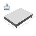Ver mais imagens de Base Sommier Camurça Cinza Casal 138x188x23cm - 1051611851 - Ortobom Base Sommier Camurça Cinza Casa
