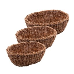 3 Cestas Ovais Wolff de Fibra Natural - 1