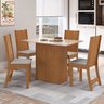 Conjunto Sala de Jantar 1 Mesa Tampo MDP Retangular com 4 Cadeiras Dalila Yescasa - 1