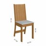 Conjunto Sala de Jantar 1 Mesa Tampo MDP Retangular com 4 Cadeiras Dalila Yescasa - 5