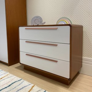 Cômoda para Quarto Infantil 3 Gavetas Wave