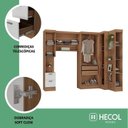 Ver imagem 2 de Conjunto de Guarda-Roupa Modulado 7 Portas 4 Gavetas 5 Peças Yescasa Marrom/Nogal/Branco