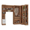 Ver imagem 5 de Conjunto de Guarda-Roupa Modulado 7 Portas 4 Gavetas 5 Peças Yescasa Marrom/Nogal/Branco