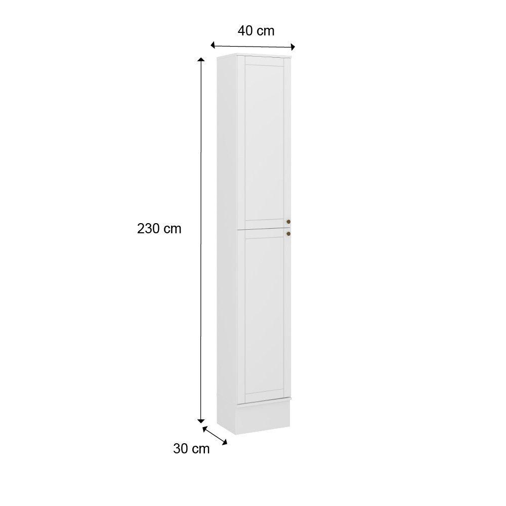 Paneleiro 2 Portas Milla Mdf Branco 40cm Carraro - 2