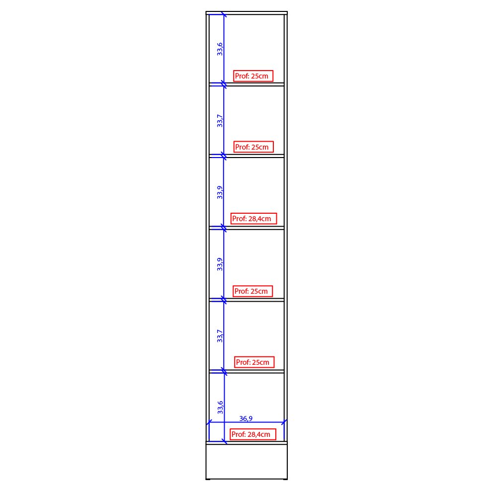 Paneleiro 2 Portas Milla Mdf Branco 40cm Carraro - 7