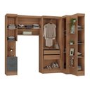 Ver imagem 5 de Conjunto de Guarda-Roupa Modulado 7 Portas 4 Gavetas 5 Peças Yescasa Marrom/Nogal/Grafite