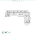 Ver imagem 3 de Conjunto de Guarda-Roupa Modulado 7 Portas 4 Gavetas 5 Peças Yescasa Marrom/Nogal/Grafite