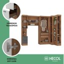 Ver imagem 2 de Conjunto de Guarda-Roupa Modulado 7 Portas 4 Gavetas 5 Peças Yescasa Marrom/Nogal/Grafite