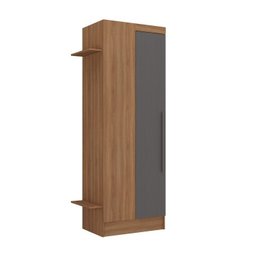 Conjunto de Guarda-Roupa Modulado 7 Portas 4 Gavetas 5 Peças Yescasa Marrom/Nogal/Grafite - 15 Conjunto de Guarda-Roupa Modulado 7 Portas 4 Gavetas 5 Peças Yescasa Marrom/Nogal/Grafite - 15