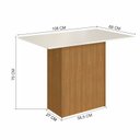 Ver imagem 4 de Conjunto Sala de Jantar 1 Mesa Tampo MDP Retangular com 4 Cadeiras Cozinha Dalila Yescasa Marrom/Freijó/Off White/Preto