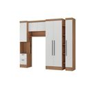 Ver imagem 4 de Conjunto de Guarda-Roupa Modulado 6 Portas 4 Gavetas 4 Peças Yescasa Marrom/Nogal/Branco