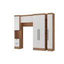 Ver imagem 4 de Conjunto de Guarda-Roupa Modulado 6 Portas 4 Gavetas 4 Peças Yescasa Marrom/Nogal/Branco