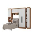 Ver imagem 6 de Conjunto de Guarda-Roupa Modulado 6 Portas 4 Gavetas 4 Peças Yescasa Marrom/Nogal/Branco