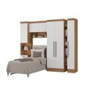 Ver imagem 6 de Conjunto de Guarda-Roupa Modulado 6 Portas 4 Gavetas 4 Peças Yescasa Marrom/Nogal/Branco