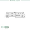 Ver imagem 3 de Conjunto de Guarda-Roupa Modulado 6 Portas 4 Gavetas 4 Peças Yescasa Marrom/Nogal/Grafite