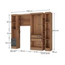 Ver imagem 7 de Conjunto de Guarda-Roupa Modulado 6 Portas 4 Gavetas 4 Peças Yescasa Marrom/Nogal/Grafite
