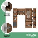 Ver imagem 2 de Conjunto de Guarda-Roupa Modulado 6 Portas 4 Gavetas 4 Peças Yescasa Marrom/Nogal/Grafite