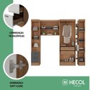 Ver imagem 2 de Conjunto de Guarda-Roupa Modulado 6 Portas 4 Gavetas 4 Peças Yescasa Marrom/Nogal/Grafite