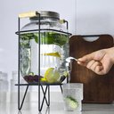 Ver imagem 6 de Suqueira de Vidro Grande com Suporte 8 Litros Dispenser Agua Bebidas Retro Refresqueira Premium