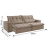 Sofá Retrátil/Reclinável 250cm 4 Lugares Mercedes - 11