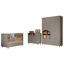 Quarto de Bebê Completo Sweety com Cômoda Berço e Guarda Roupa - 2