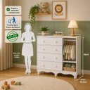 Ver imagem 5 de Kit Quarto de Bebê Berço com Cômoda Uli Cor Branco 100% MDF