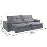 Sofá Retrátil/Reclinável 280cm 5 Lugares Mercedes - 12